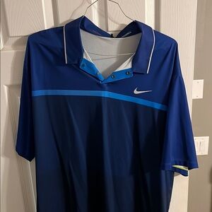 Nike Tiger Woods Collection Blue Golf Polo